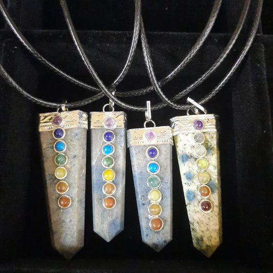 K2 with Chakra Balancing Pendant Necklace