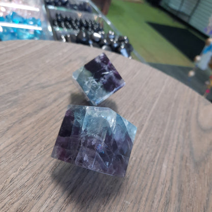 Rainbow Fluorite Cubes