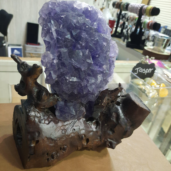 Purple Fluorite with Stand
