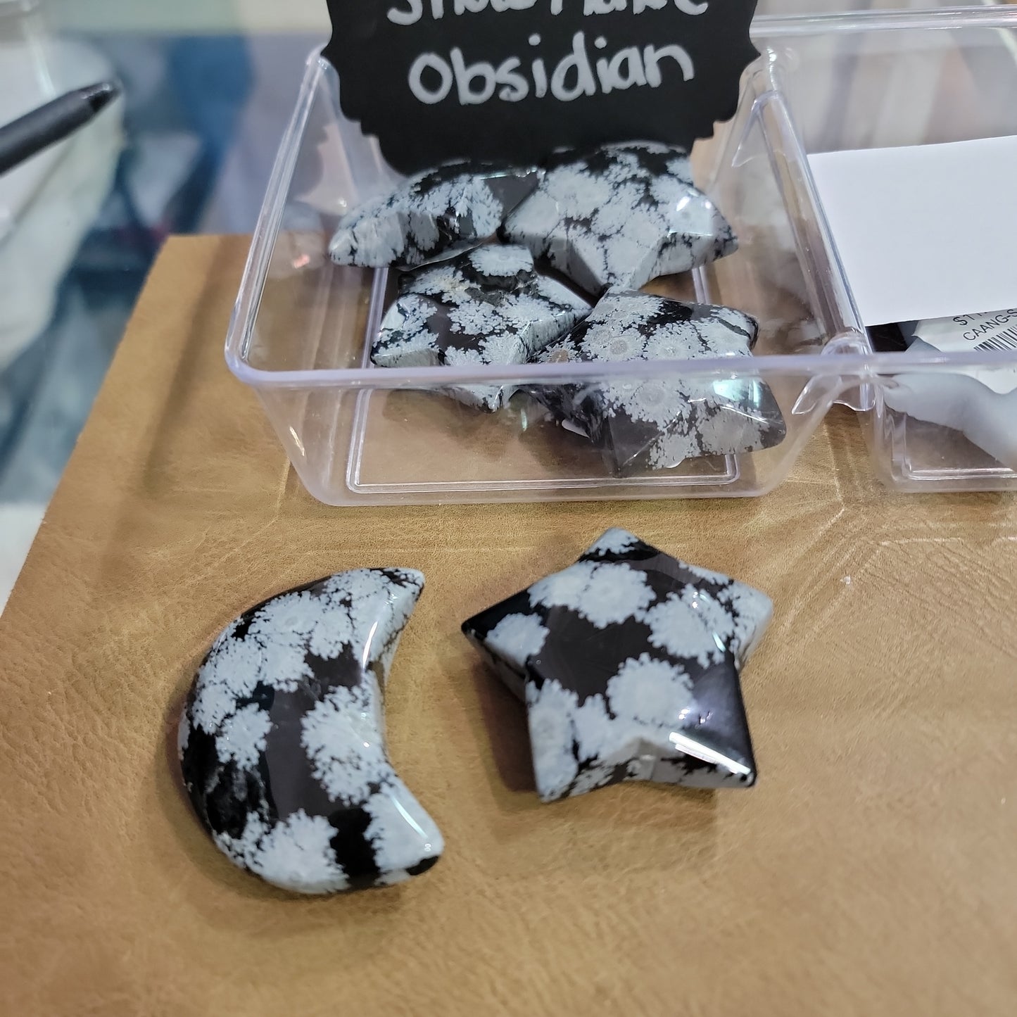 Snowflake Obsidian Stars & Moons