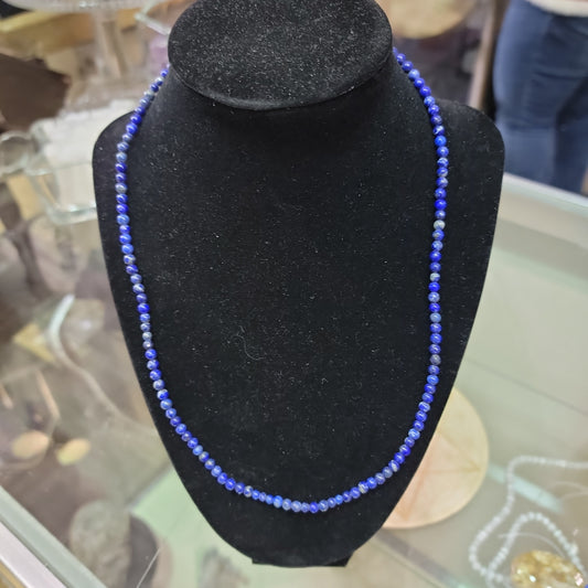 Lapis Bead Necklaces - Stretchy