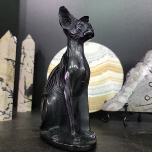 6" BIG Egyptian Hairless Cat Bast Carving