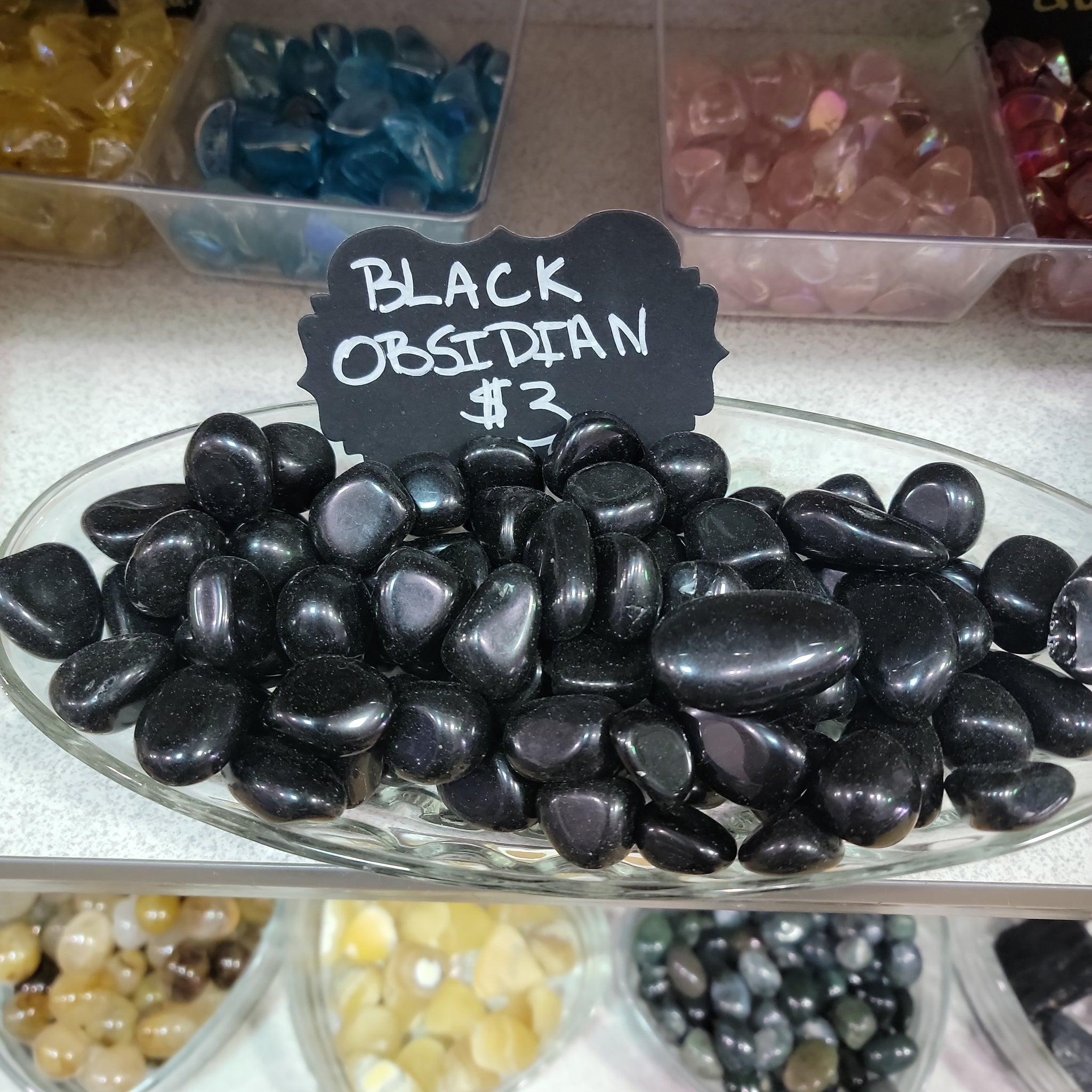 Black Obsidian Tumbles