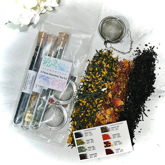 3 Test Tube Assorted Blends Loose Leaf Tea Gift Kit