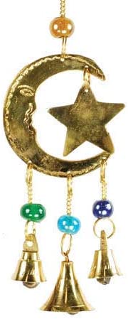Star and Moon Windchime w/ Beads 9"L