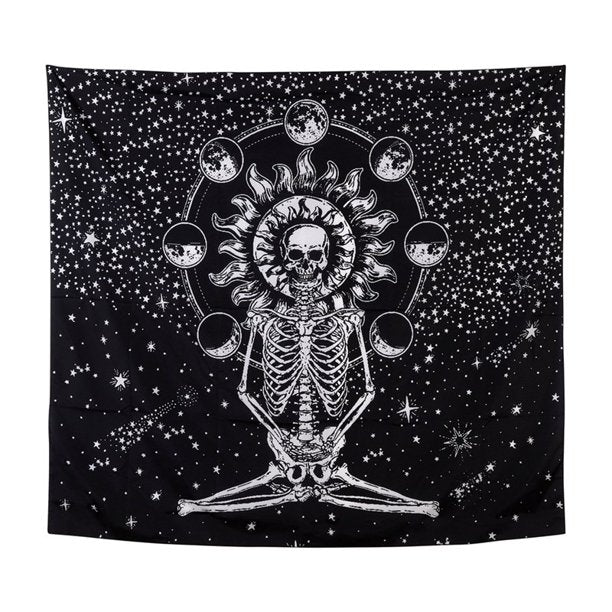 Yoga Skeleton Tapestry  76 x 120