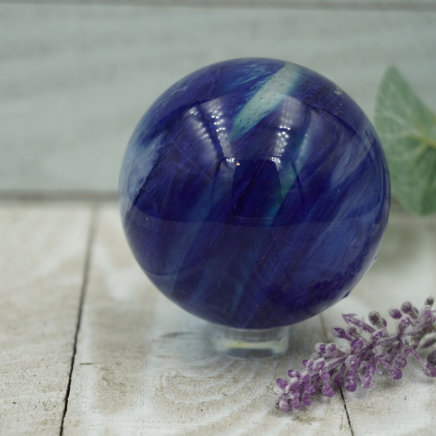 Blue Smelting Quartz Sphere