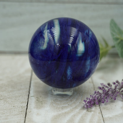 Blue Smelting Quartz Sphere