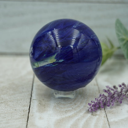 Blue Smelting Quartz Sphere