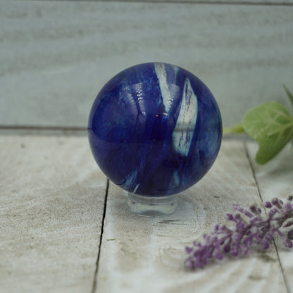 Blue Smelting Quartz Sphere - A