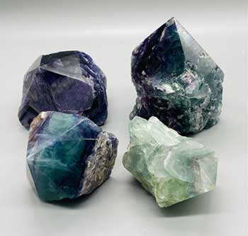 ~7# Flat Of Fluorite, Polished Top