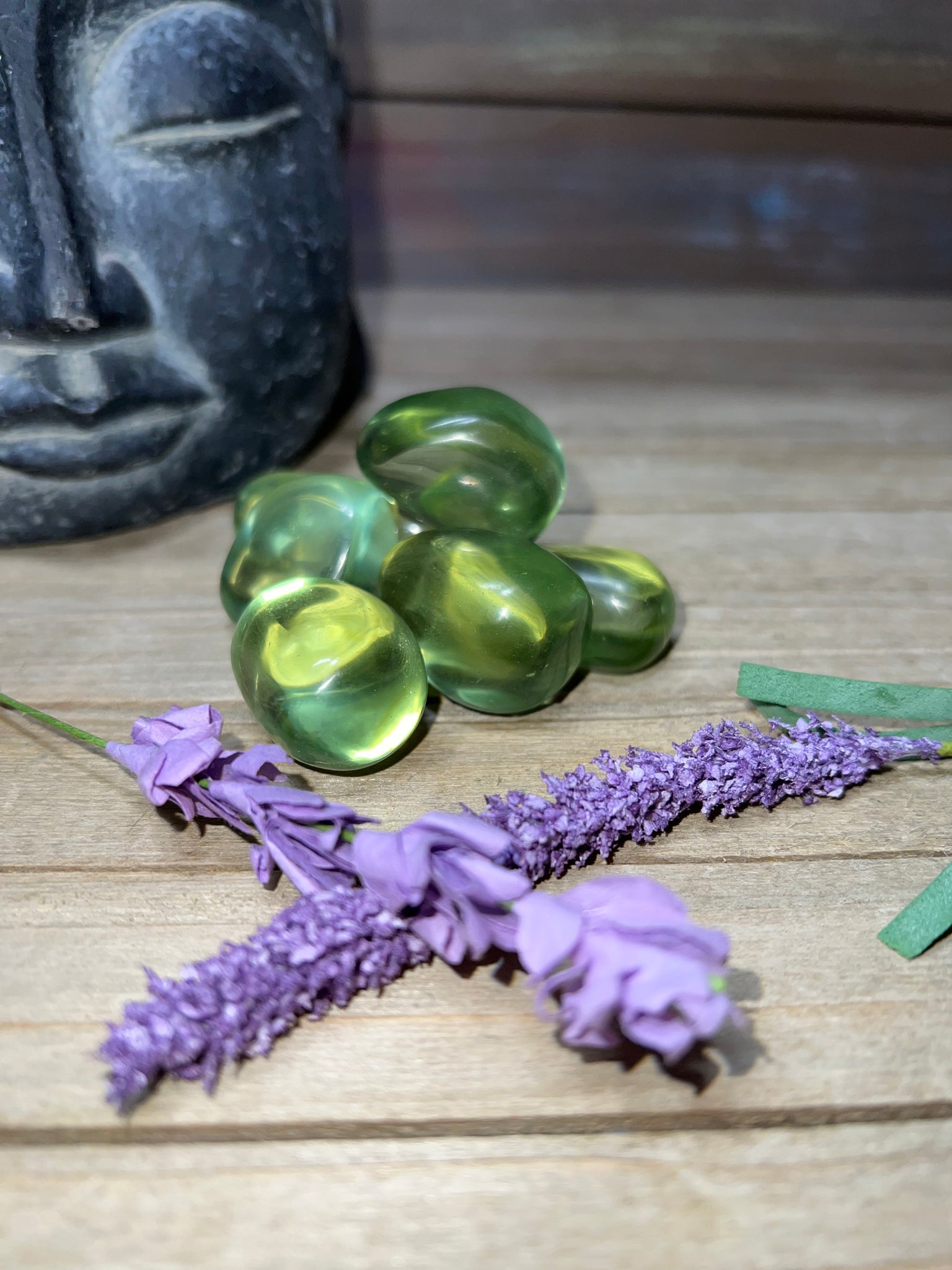 Green Obsidian Tumbles