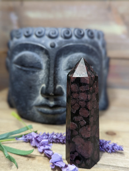 Arfendsonite with Garnet Towers