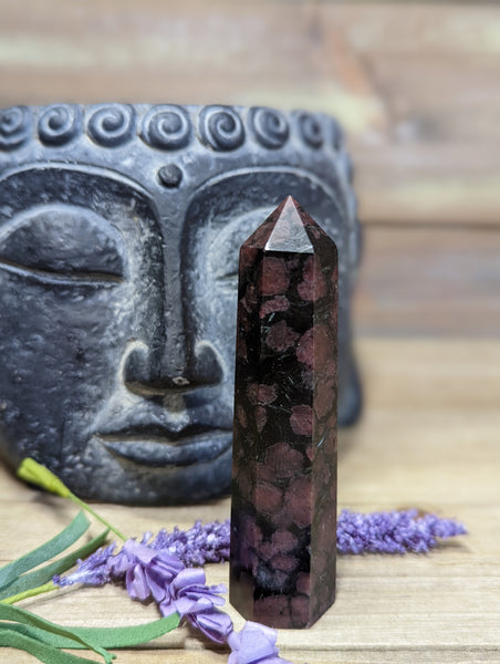 Arfendsonite with Garnet Towers