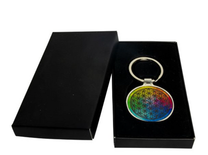 Metal Key Ring - Flower of Life - Chakra