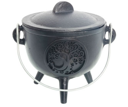 Cast Iron Cauldron Small 4.5in Tree of Life