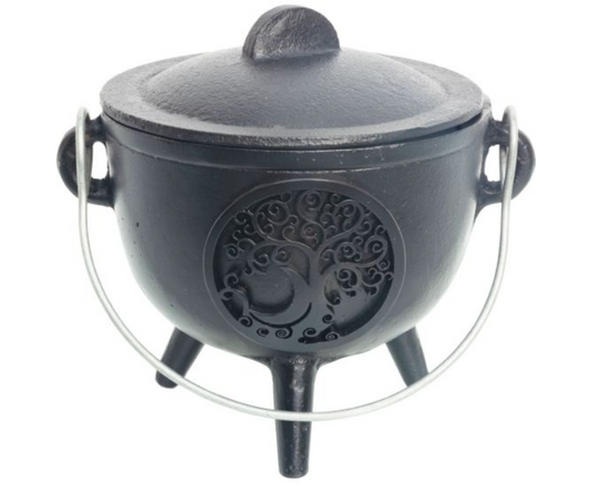 Cast Iron Cauldron Small 4.5in Tree of Life