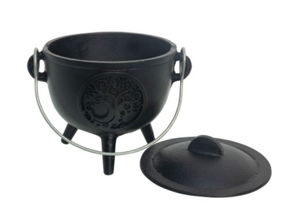 Cast Iron Cauldron Small 4.5in Tree of Life