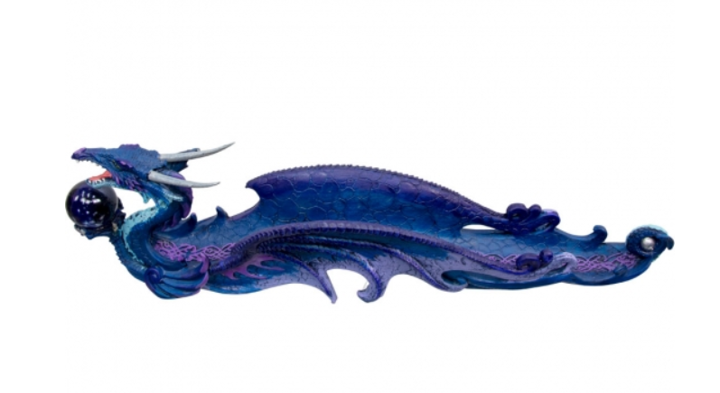 Incense Holder Purple Dragon w/Sphere