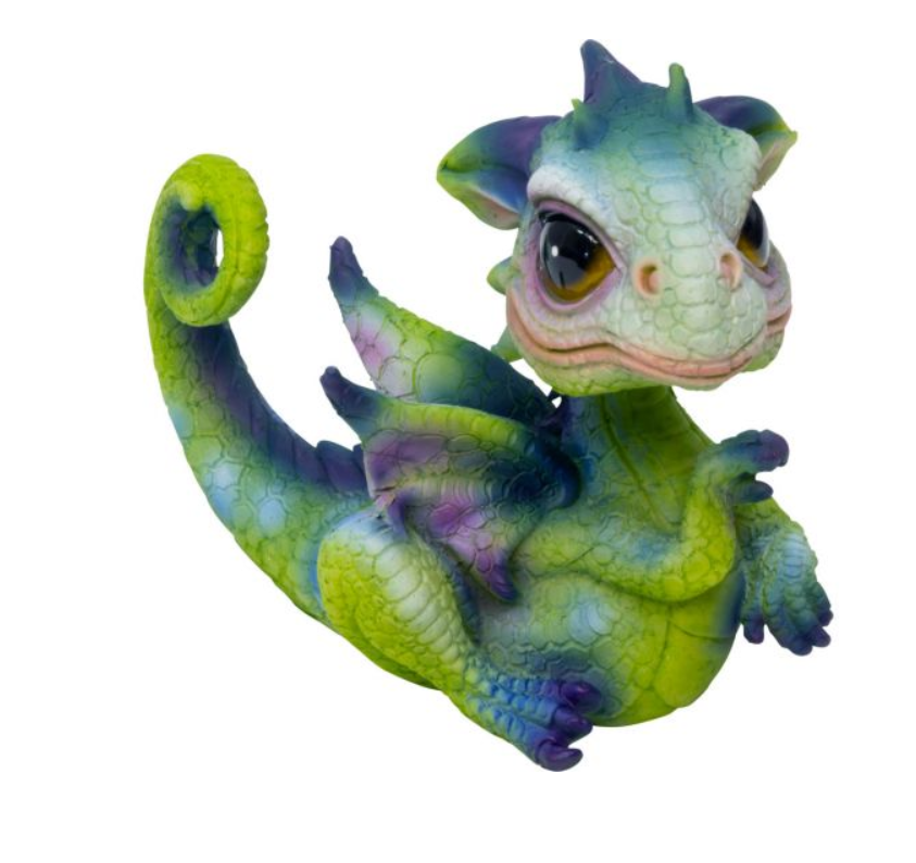 Polyresin Baby Dragon Figurine - Posing