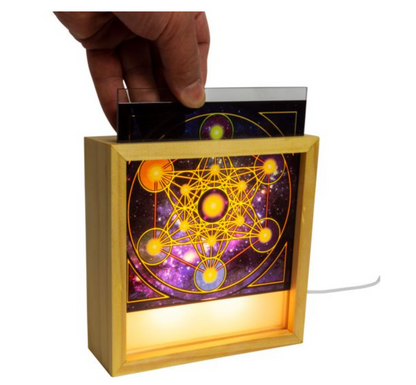 Wood Light Box w/ Changeable Glass & USB - Pagan