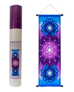 High Quality French Crepe Poly Banner - Flower of Life