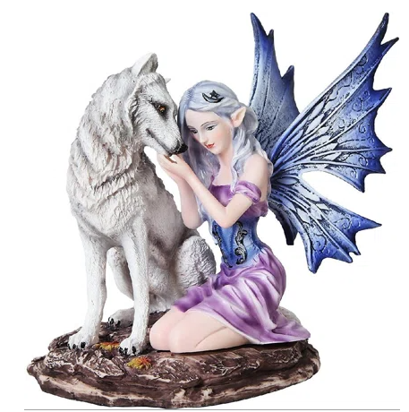 Wolf and Fairy Statue