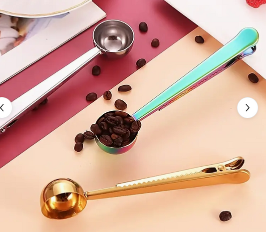 Coffee Measure Spoon with Closure Clip