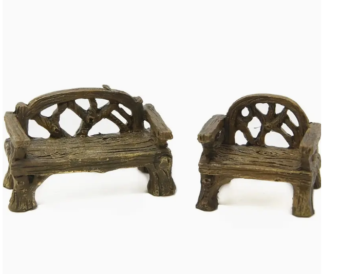 Rattan Resin Chairs for Fairy Gardens