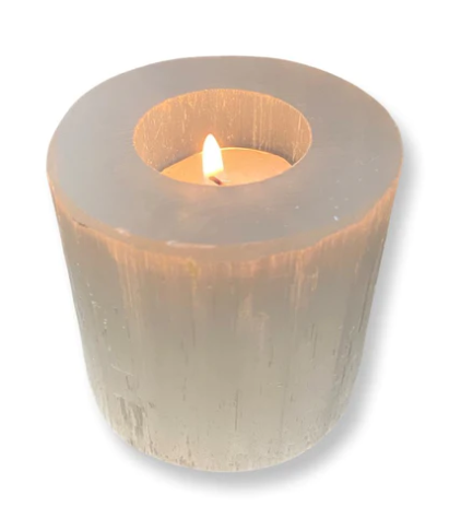 Selenite Candle Holders