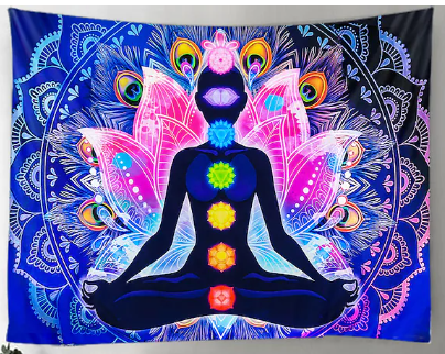 Yoga Chakra Tapestry 88 x 70"