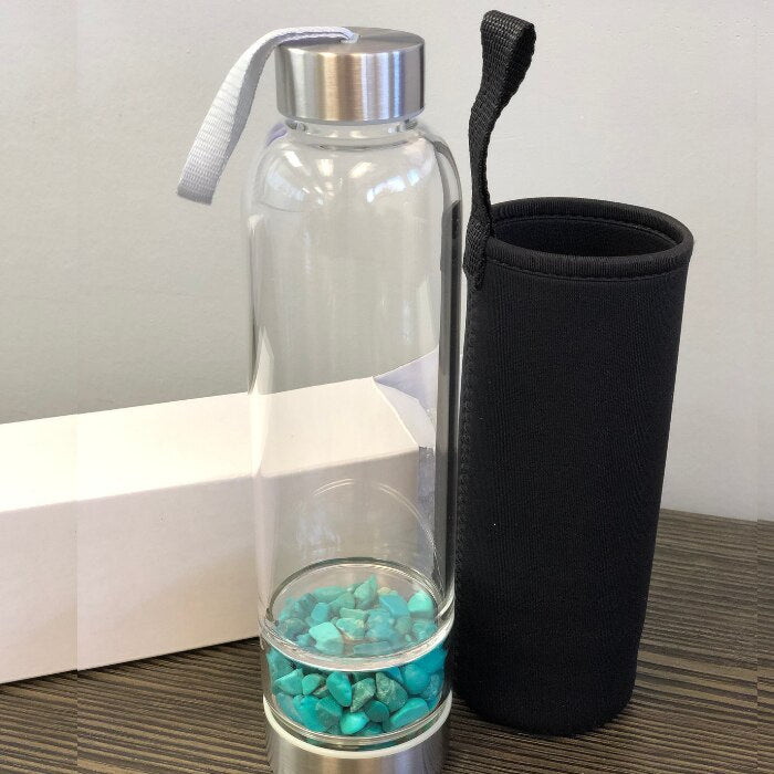 Crystal Water Bottles - Assorted Stone Choices