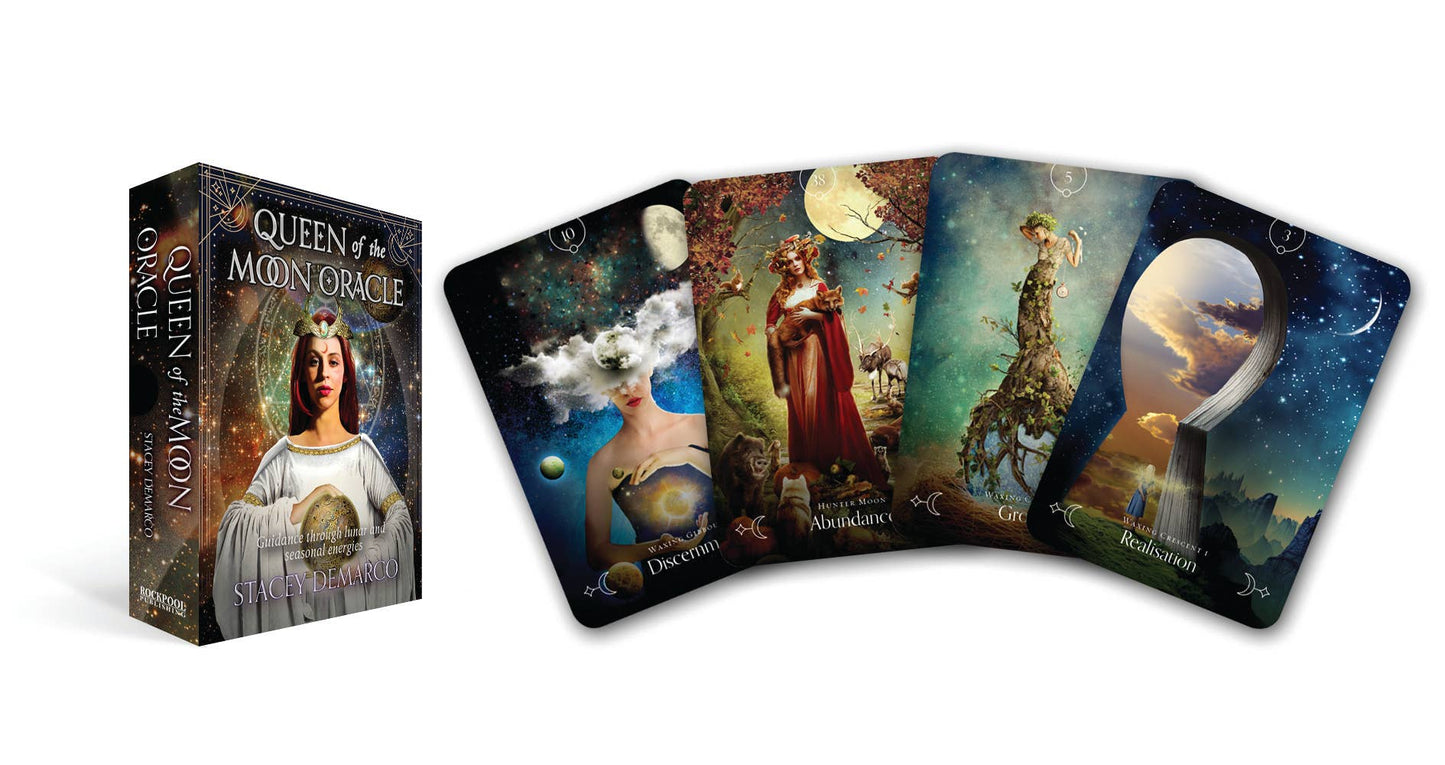 Queen of the Moon Oracle: 44 Full-Color Cards & Guidebook
