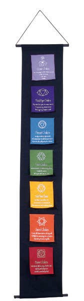 Cotton Flaps 7 Chakras Banner