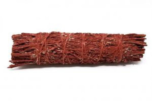 Red Smudge Sage 3-4" (mountain sage mix with dragon's blood resin)