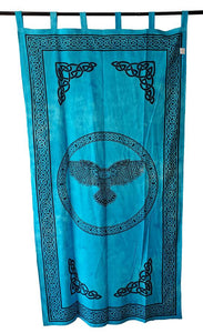 OWL Cotton Curtain 44x88" Turquoise