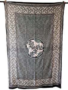 Celtic Horse Tapestry 60x90" Green/White/Black